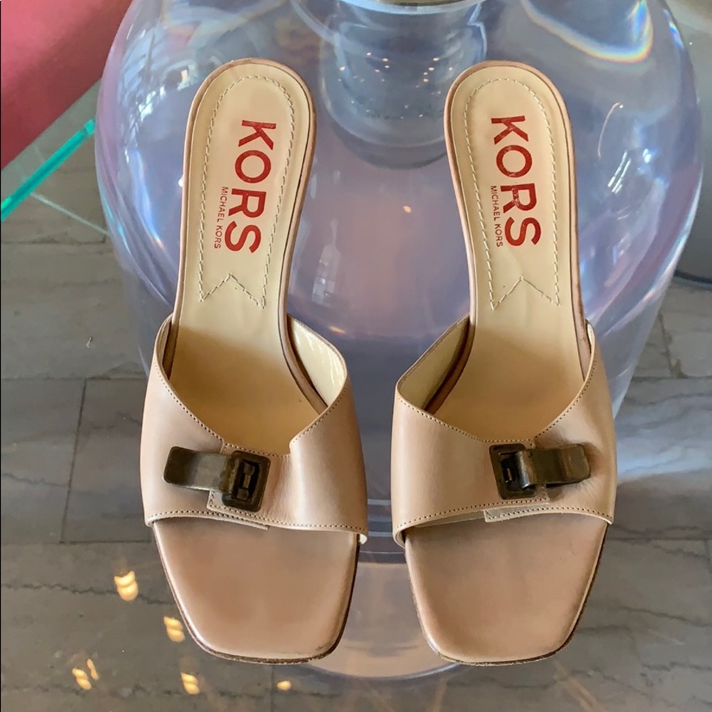 Michael Kors Leather Mules size 7 Made in Italy
